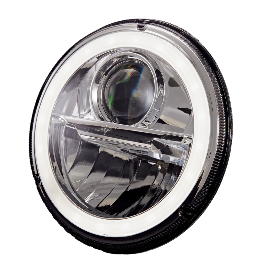 LAND ROVER DEFENDER 90 HALF BODY HEADLAMP BOWLS & BLACK BEZELS WIPAC S6004 | UK
